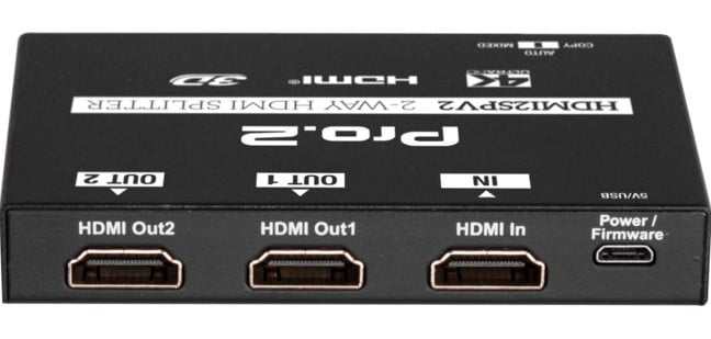 Pro.2 2 Way HDMI Splitter HDMI2SPV2 1 In 2 Out