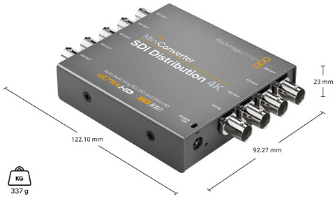Mini Converter SDI Distribution 4K Dimensions