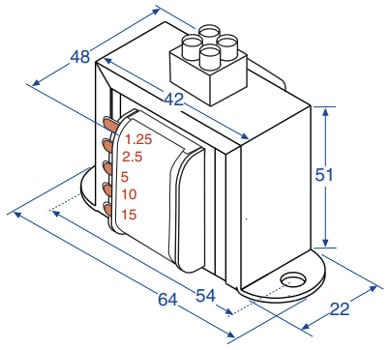 PA Speaker / Audio Transformer 8 Ohm To 1.25W - 15W 100V Line