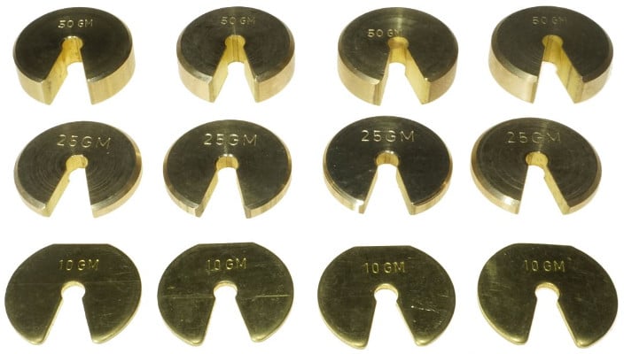 IEC Air Track Glider Weights Brass